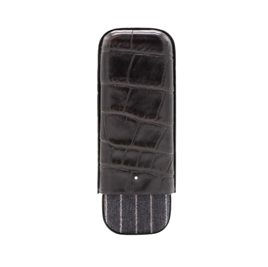 Dunhill The White Spot Cigar Case- Black and Grey