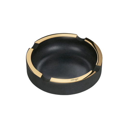 Davidoff Concrete Ashtray Large- Dark Gray /Gold