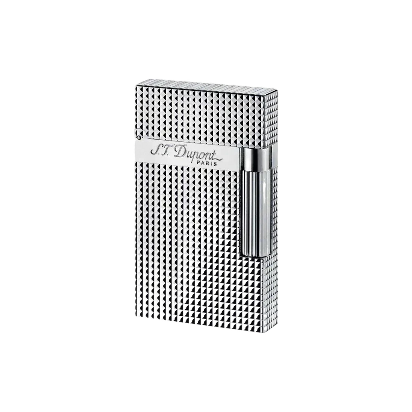 S.T. Dupont- Silver Finish Diamond Head Ligne 2 Lighter