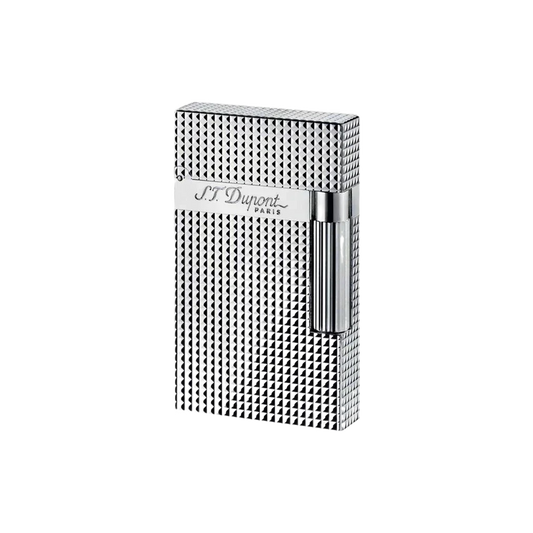 S.T. Dupont- Silver Finish Diamond Head Ligne 2 Lighter