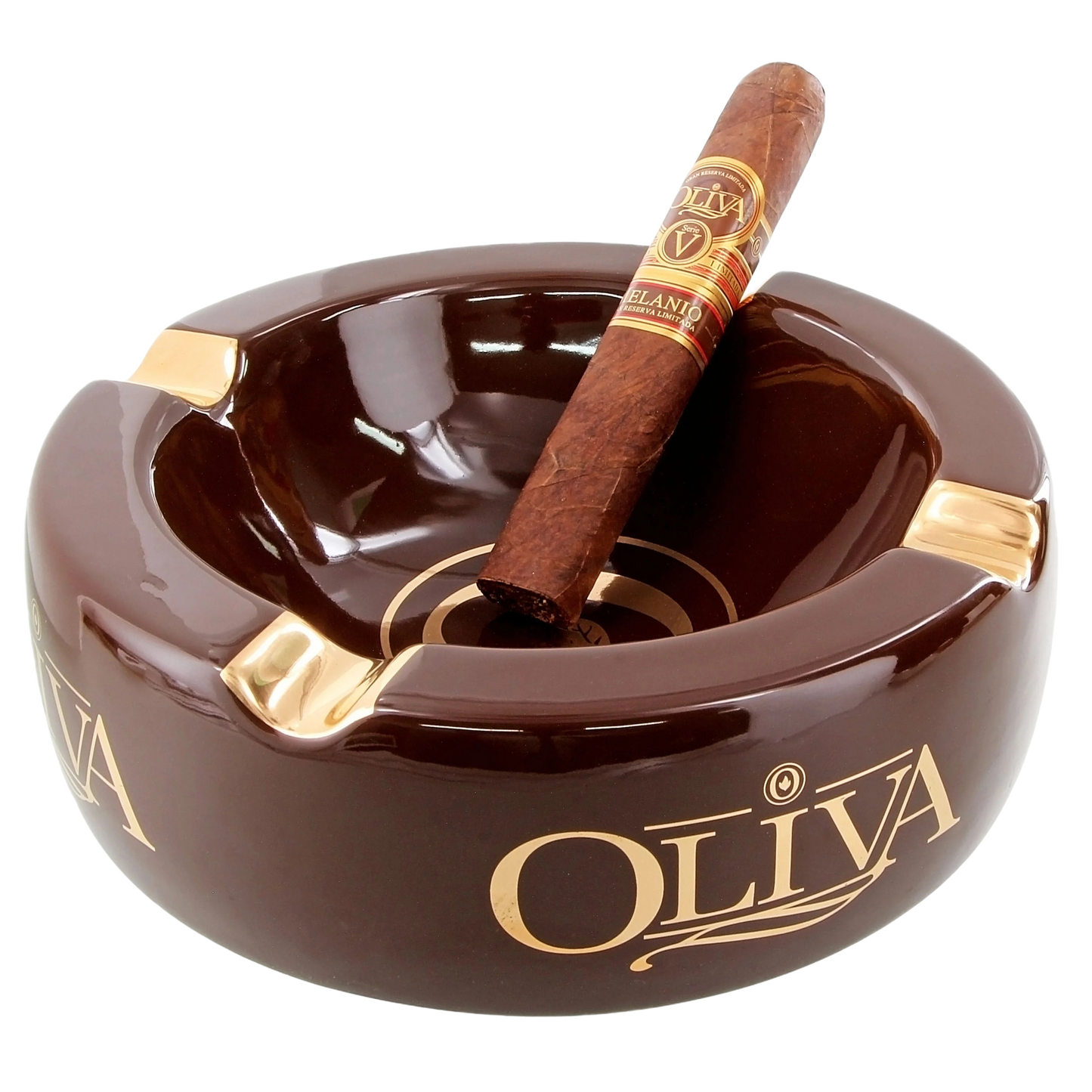 Oliva Brown Ceramic Ashtray
