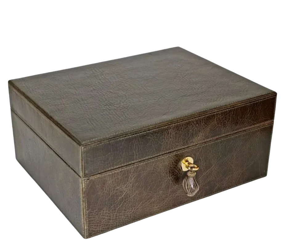 Brizard & co. Airflow Humidor- Antique Olive Leather