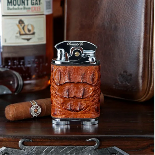 Brizard & Co. Gatsby Lighter - Genuine Cognac Caiman