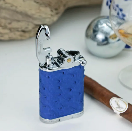 Brizard & Co. Gatsby Lighter - Blue Ostrich