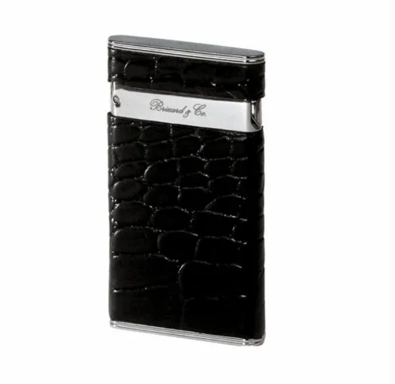 Brizard & Co. Sottile Lighter - Croco Pattern Black