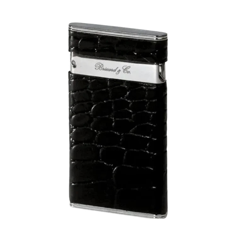 Brizard & Co. Sottile Lighter - Croco Pattern Black