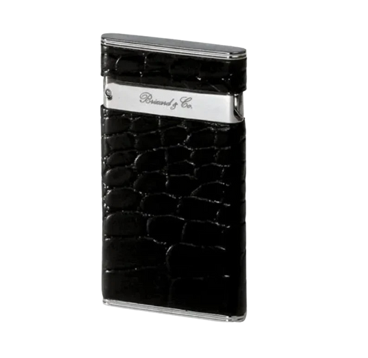 Brizard & Co. Sottile Lighter - Croco Pattern Black