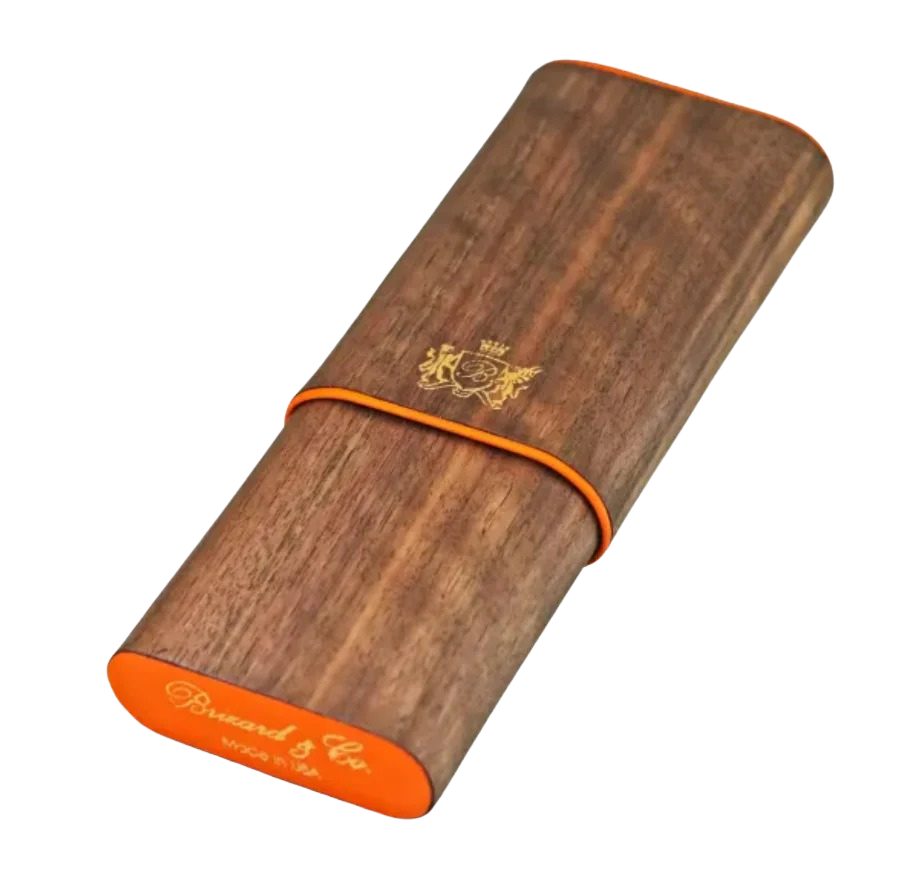 Brizard & Co. Show Band Three - Curly Walnut and Orange Leather