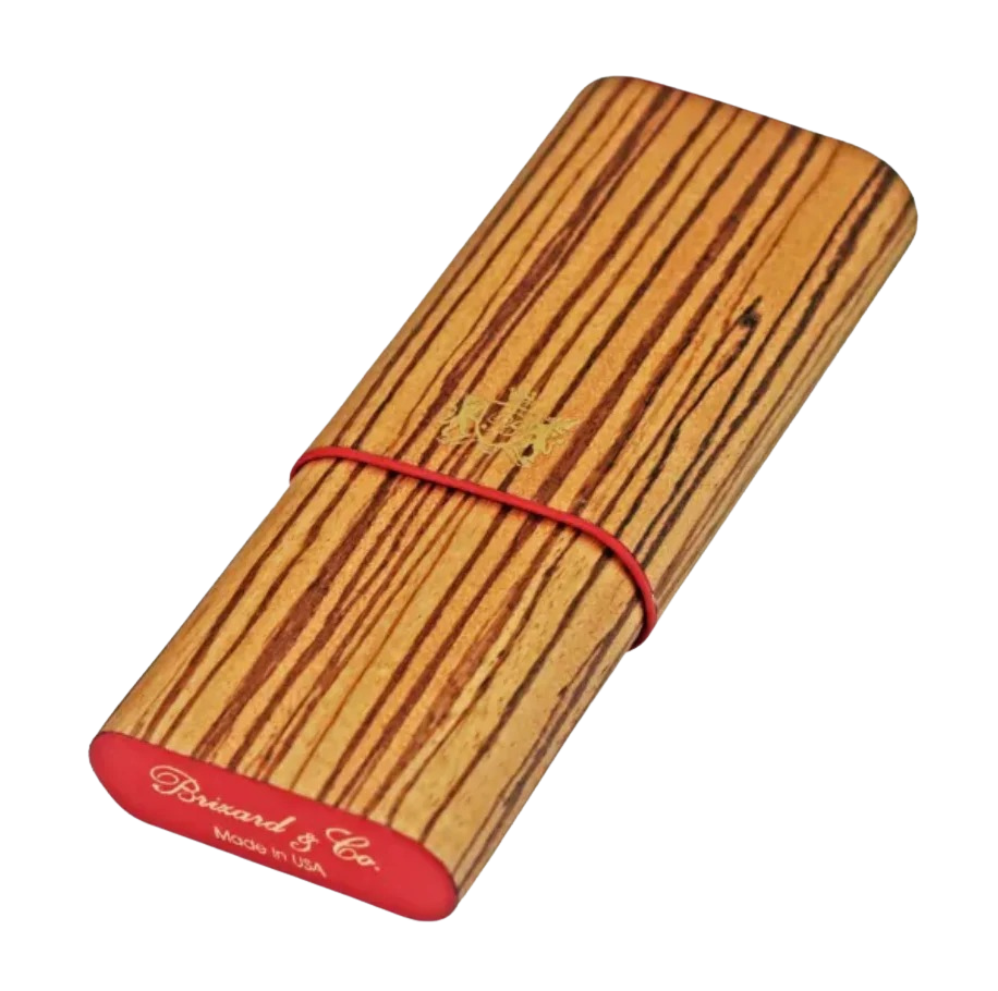 Brizard & Co. Show Band Three - Zebrawood and Red Leather