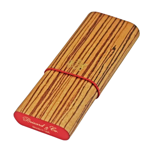 Brizard & Co. Show Band Three - Zebrawood and Red Leather