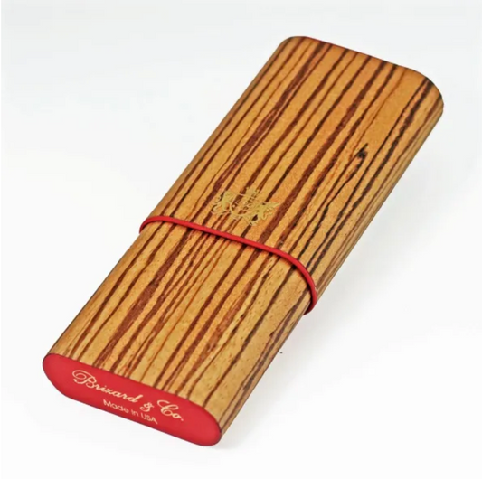 Brizard & Co. Show Band Three - Zebrawood and Red Leather