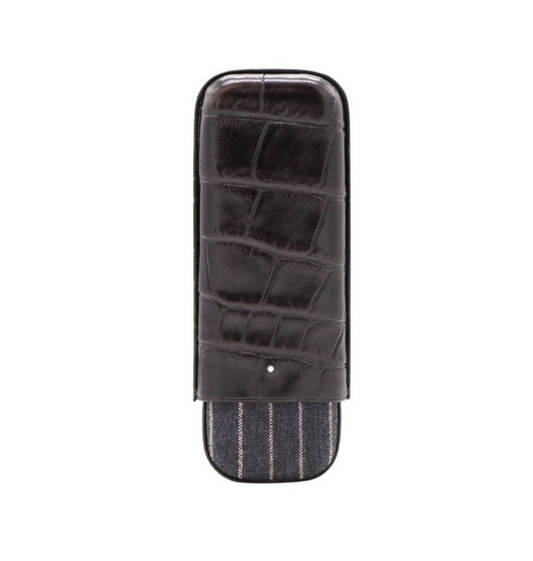 Dunhill The White Spot Cigar Case- Black and Grey