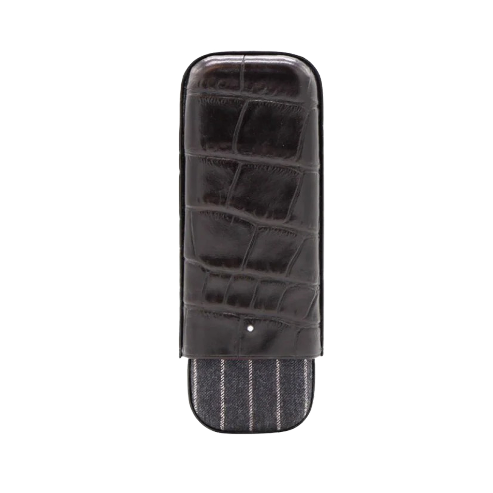 Dunhill The White Spot Cigar Case- Black and Grey