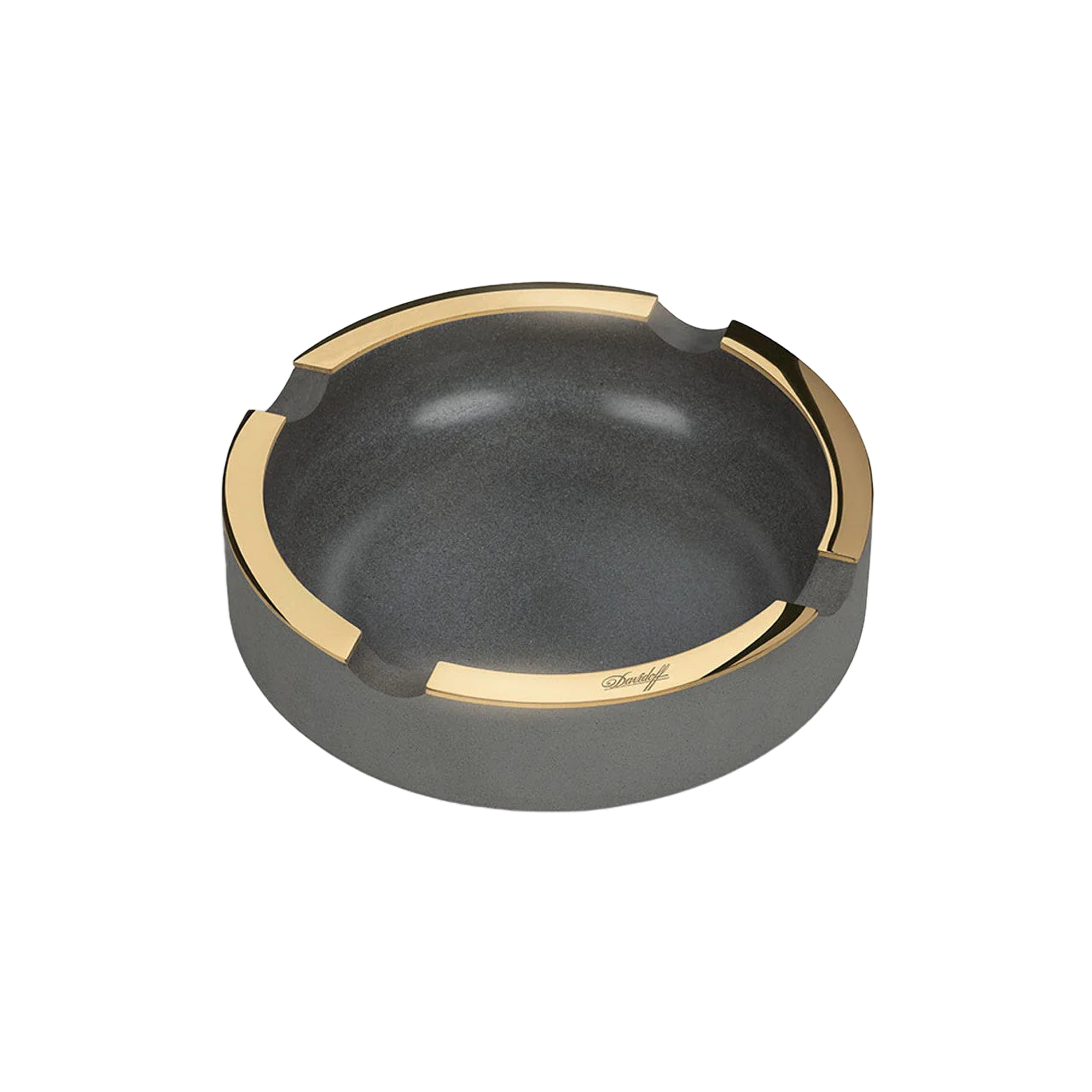 Davidoff Concrete Ashtray Large- Gray /Gold