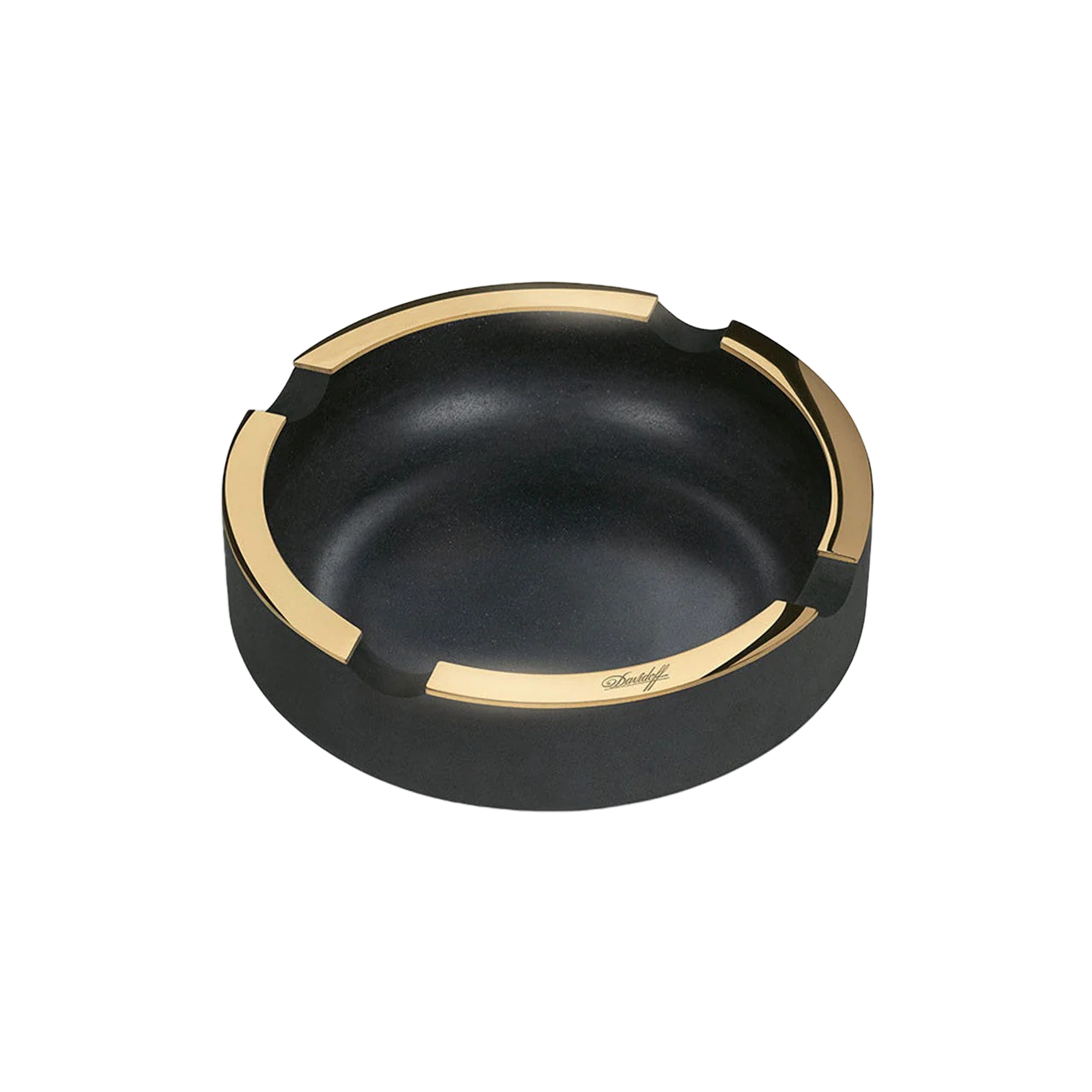 Davidoff Concrete Ashtray Large- Dark Gray /Gold
