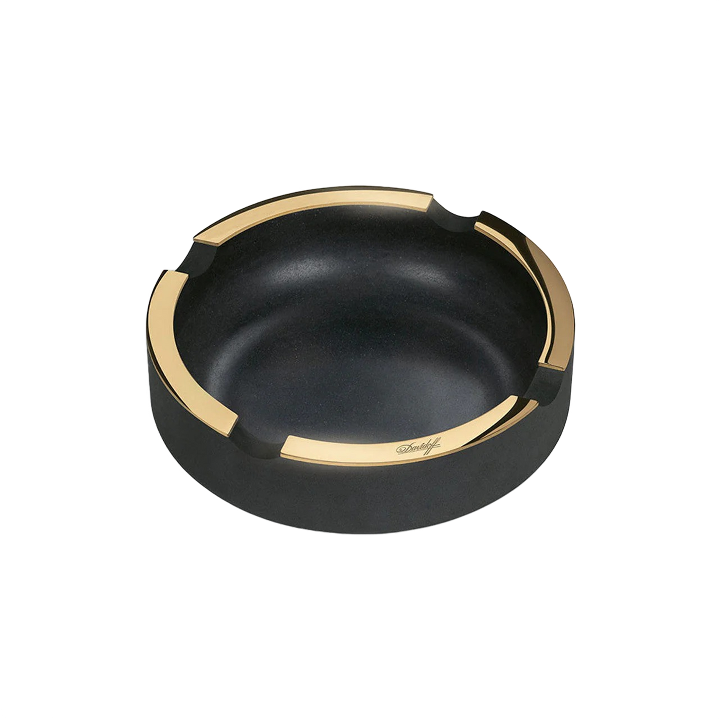 Davidoff Concrete Ashtray Large- Dark Gray /Gold