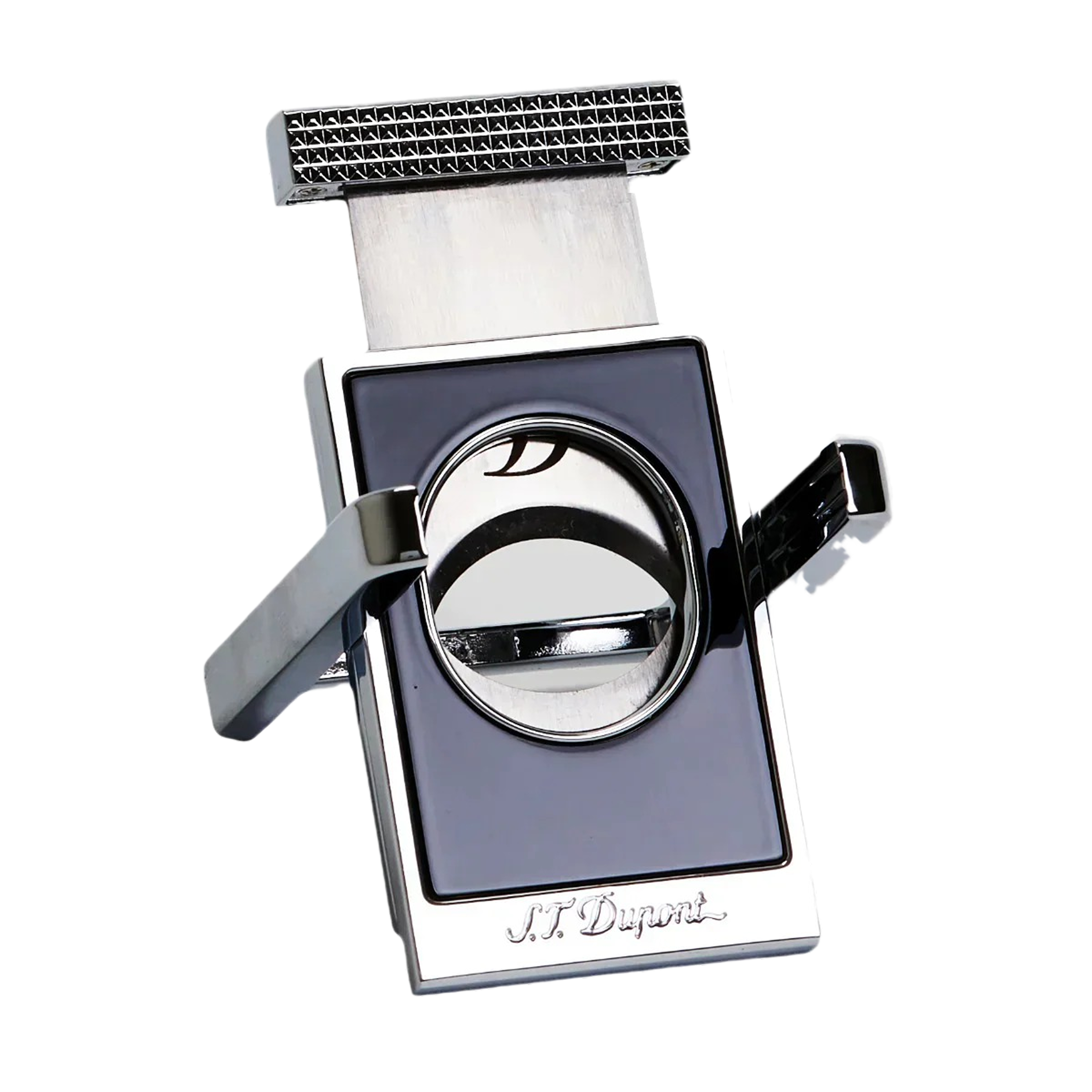 S.T. Dupont Cigar Cutter Stand- Black and Chrome