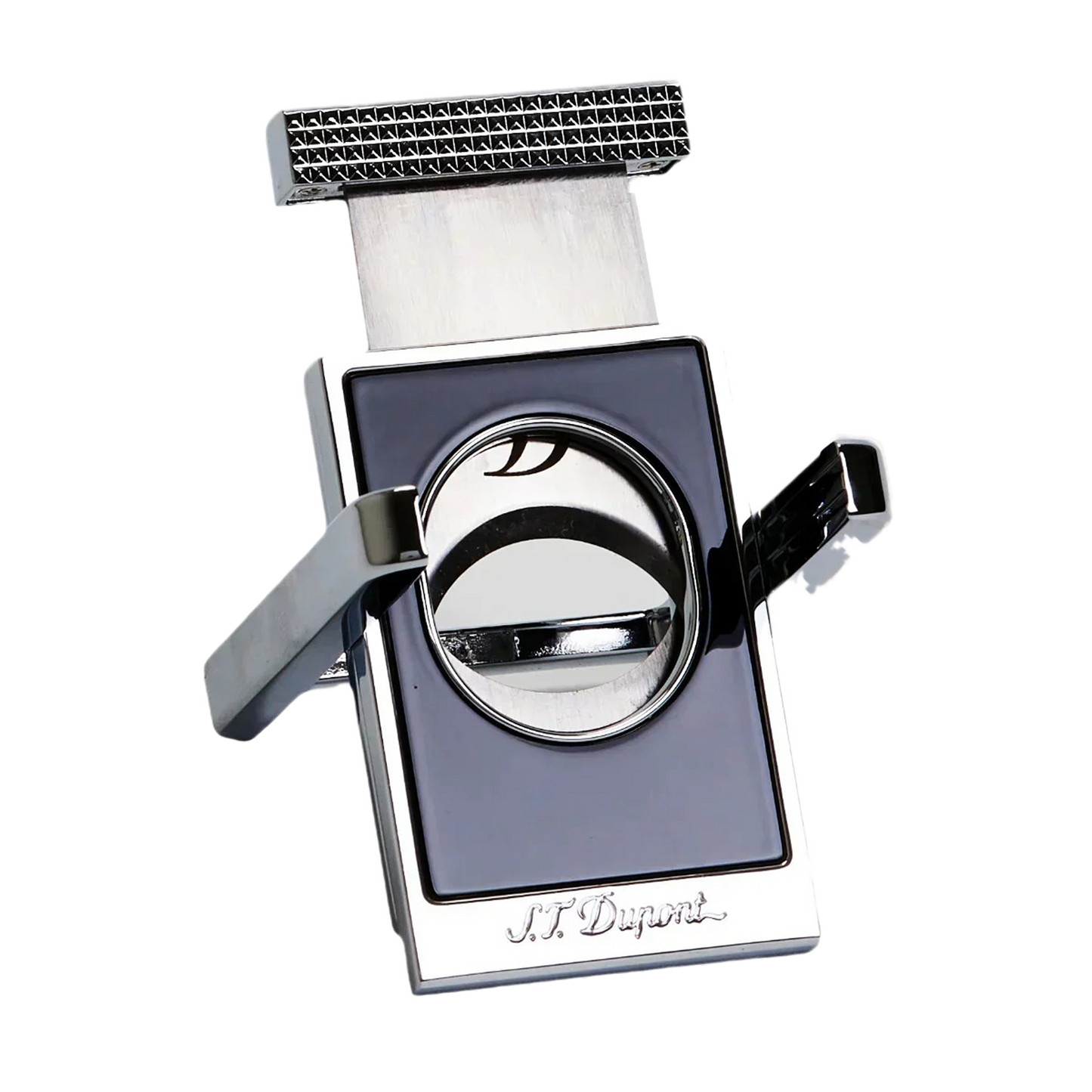 S.T. Dupont Cigar Cutter Stand- Black and Chrome