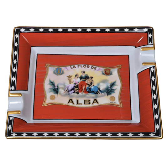 Elie Bleu Flor de Alba Ashtray- Red