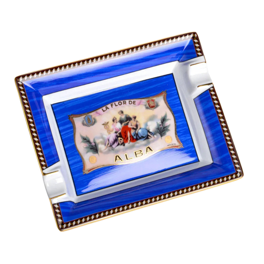 Elie Bleu Flor de Alba Ashtray- Blue