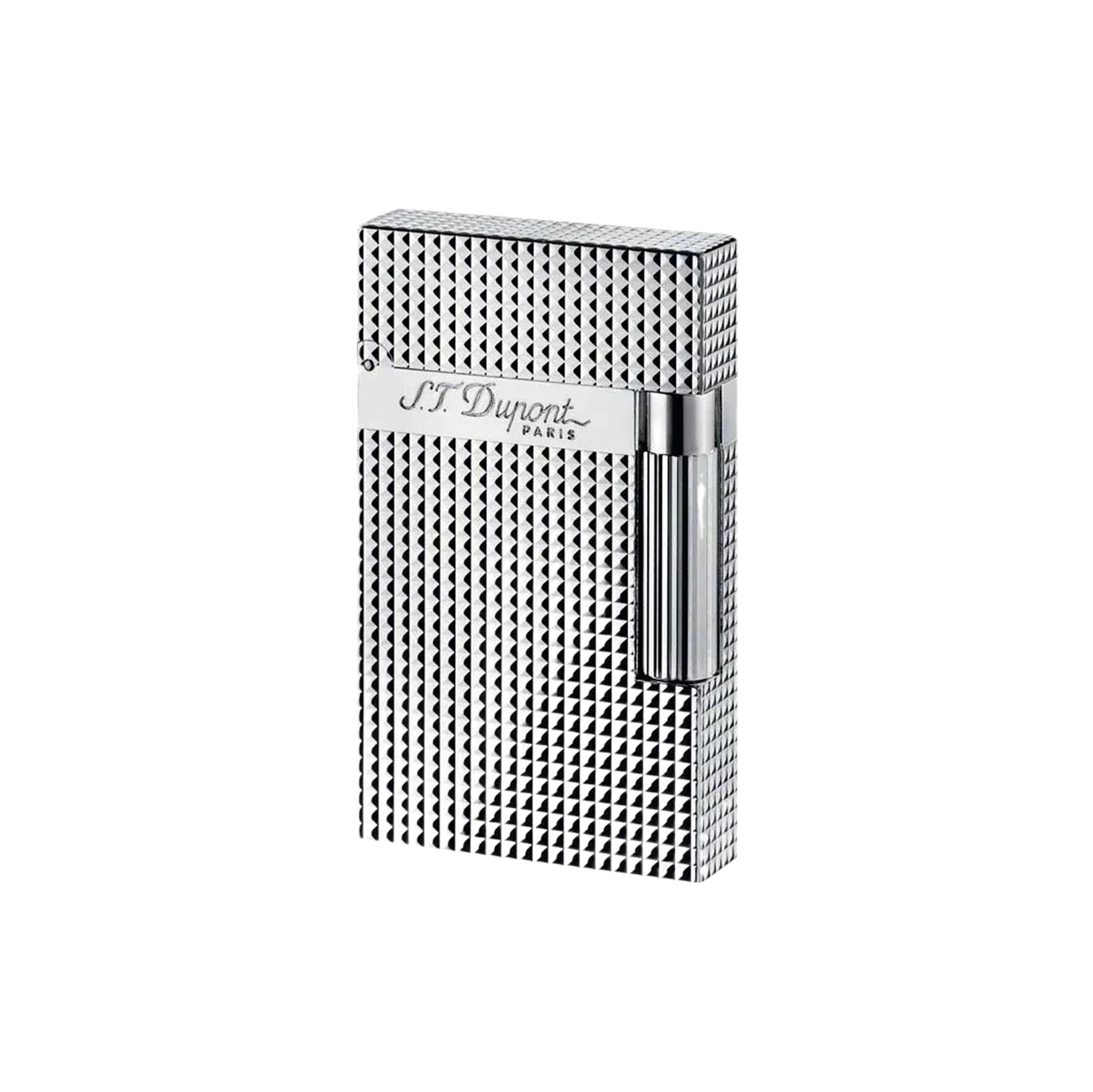 S.T. Dupont- Silver Finish Diamond Head Ligne 2 Lighter